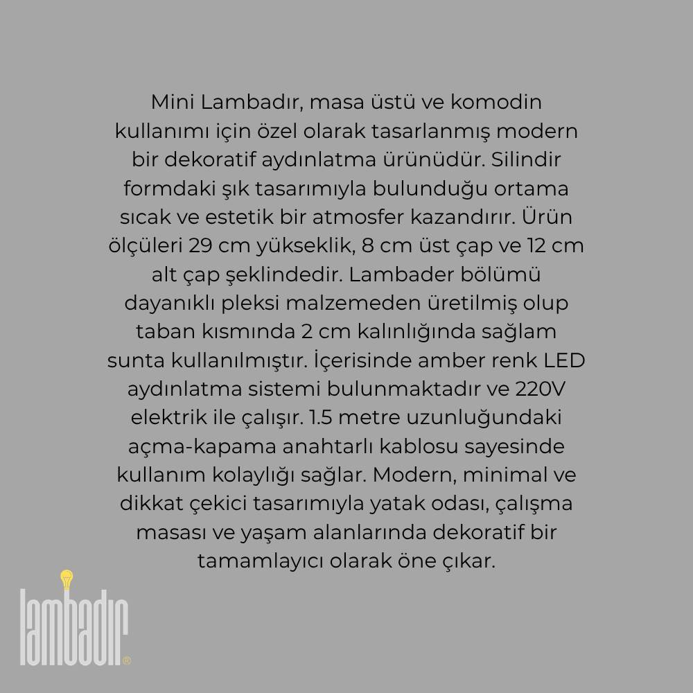 Mini Lambadır 🟡 Özel Üretim Lambader